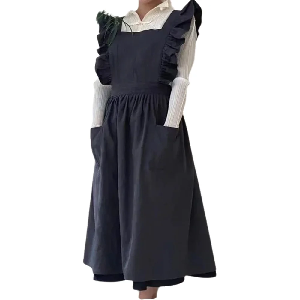 Women Kitchen Accessories - 1 Buah Celemek Antik Linen Katun