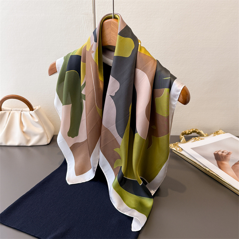Silk Scarf Square - 2026 Syal Persegi Wanita Baru Imitasi