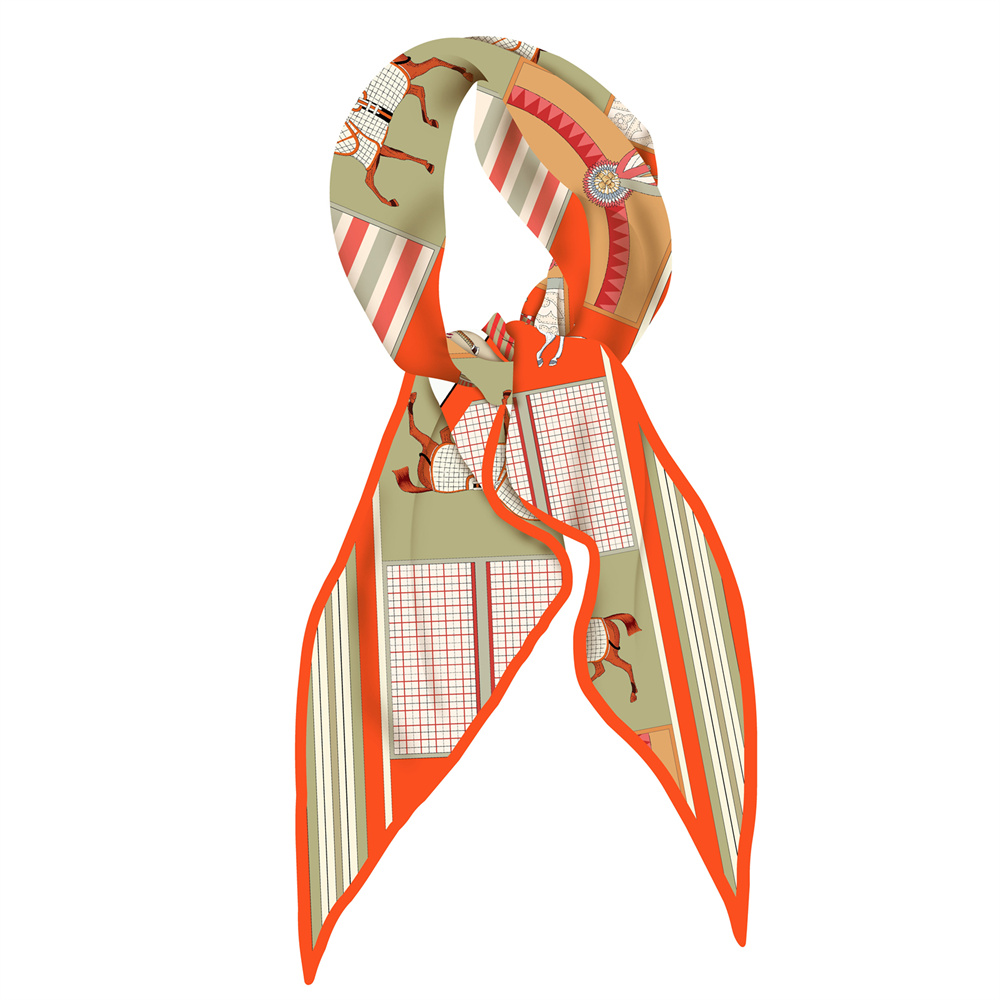 Silk Scarf Square - Syal Sutra Cetak dengan Desain Terbaru,