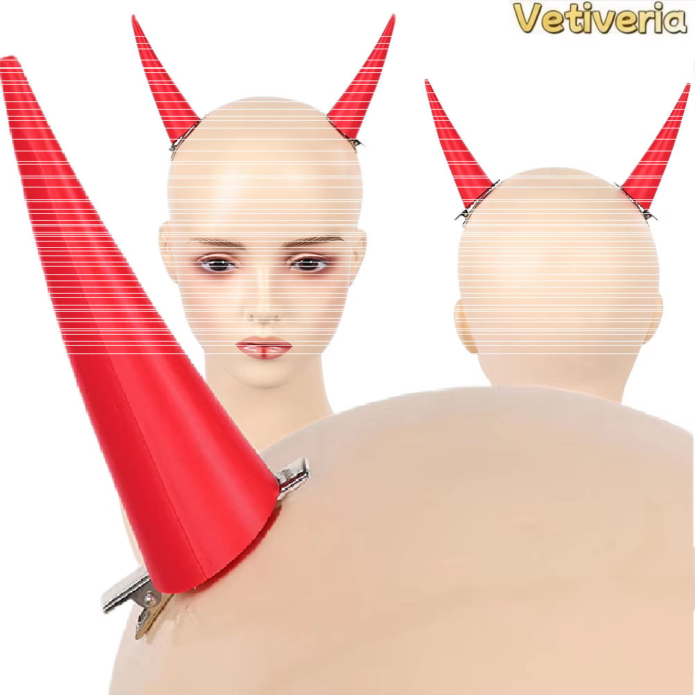 Women'S Red Accessories - Fantasia Power Cosplay Properti Tanduk Merah
