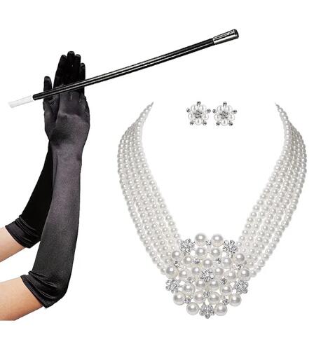 Women'S Accessories In The 1950S - Audrey Hepburn Set perhiasan Aksesori Perhiasan,