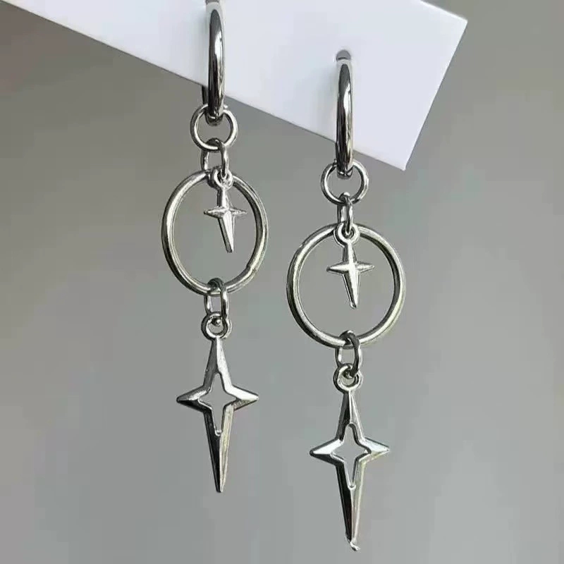 Anting Liontin Bintang Salib P - Women'S Emo Accessories ulasan dan harga