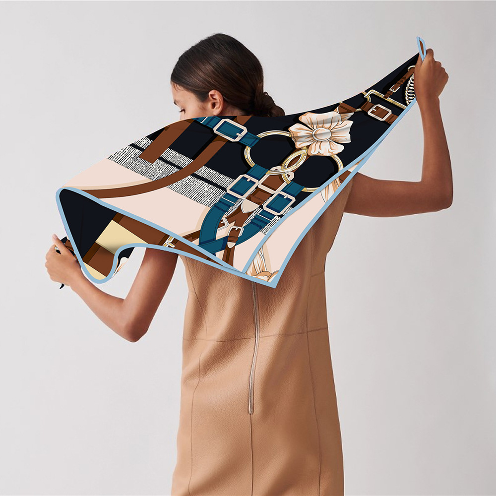 Sabuk desain baru 90cm syal su - Silk Scarf Square ulasan dan harga