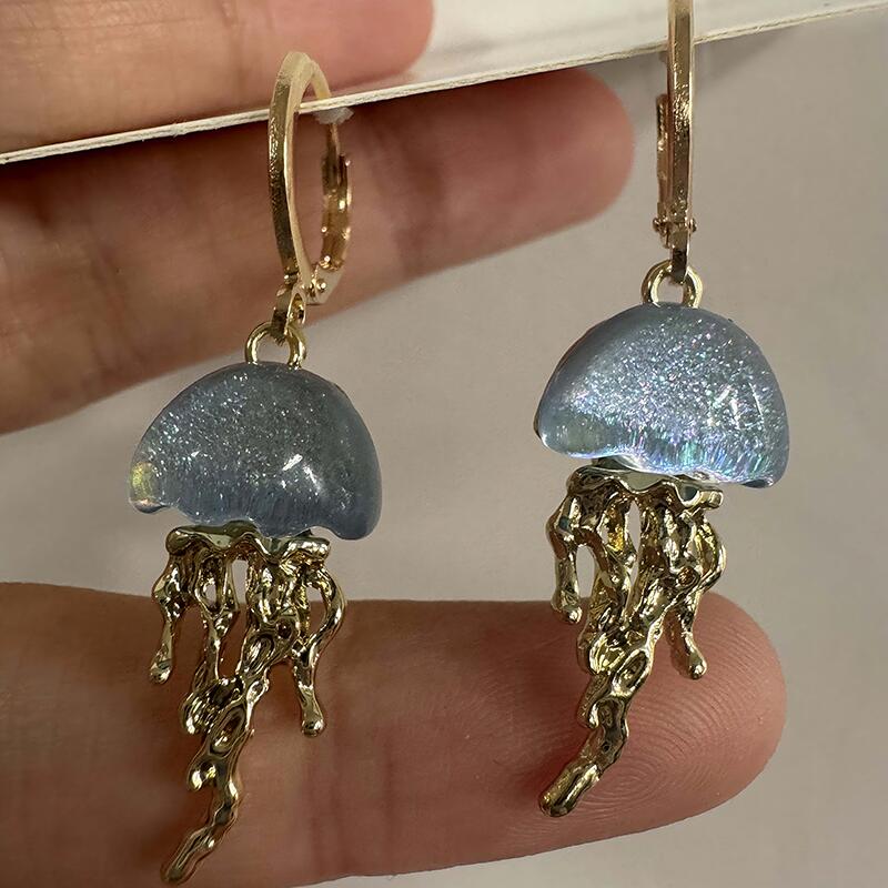 Anting Liontin Ubur-ubur Biru  - Women'S Emo Accessories ulasan dan harga