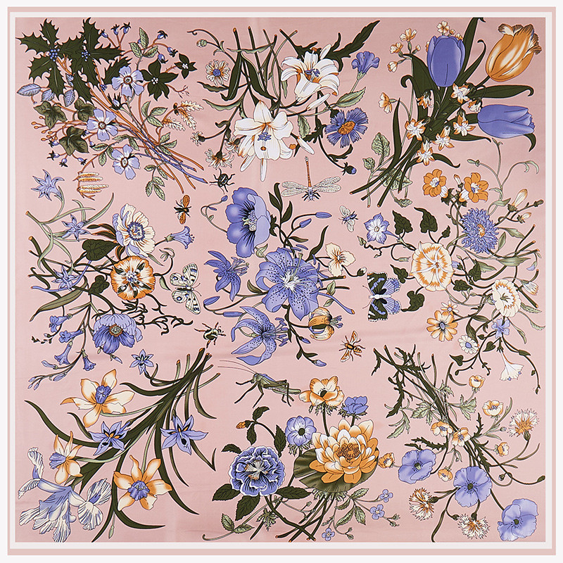 POBING Twill Silk Scarf Women  - Silk Scarf Square ulasan dan harga