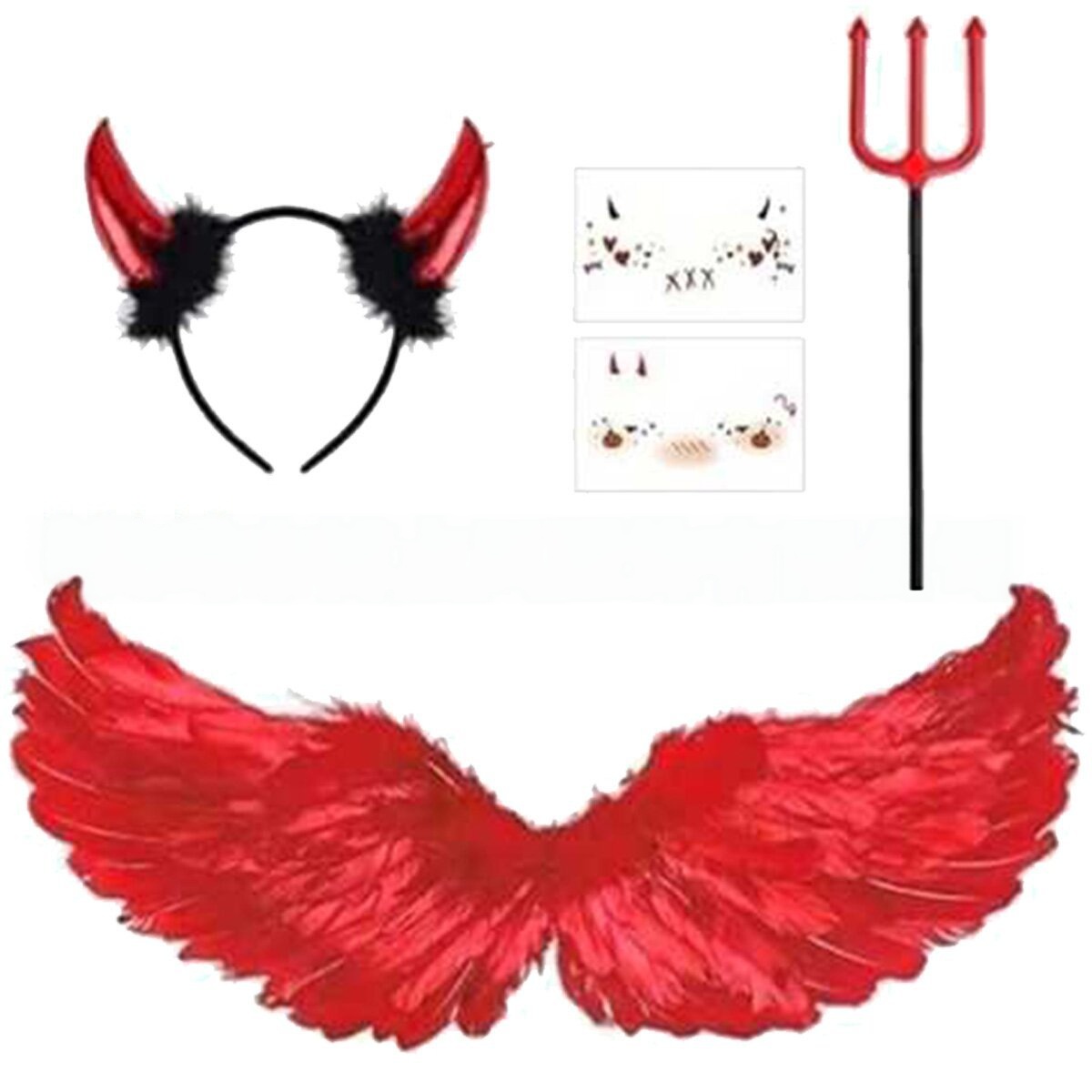 Kostum Cosplay Halloween Setel - Women'S Red Accessories ulasan dan harga
