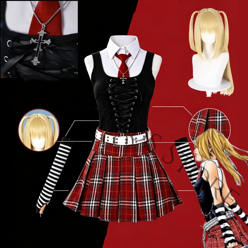 Kostum Cosplay Anime Misa Aman - Women'S Red Accessories ulasan dan harga