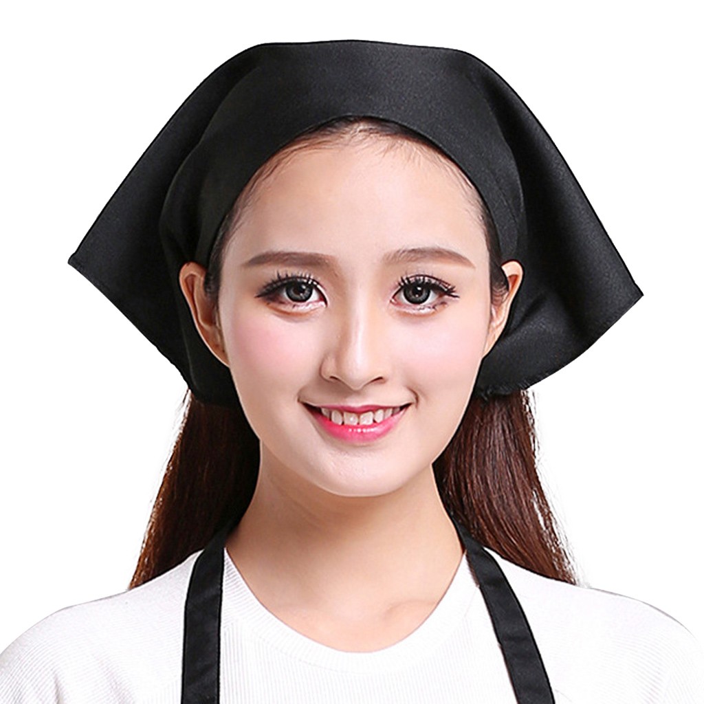 Topi Koki Warna Solid Tipis Ta - Women Kitchen Accessories ulasan dan harga